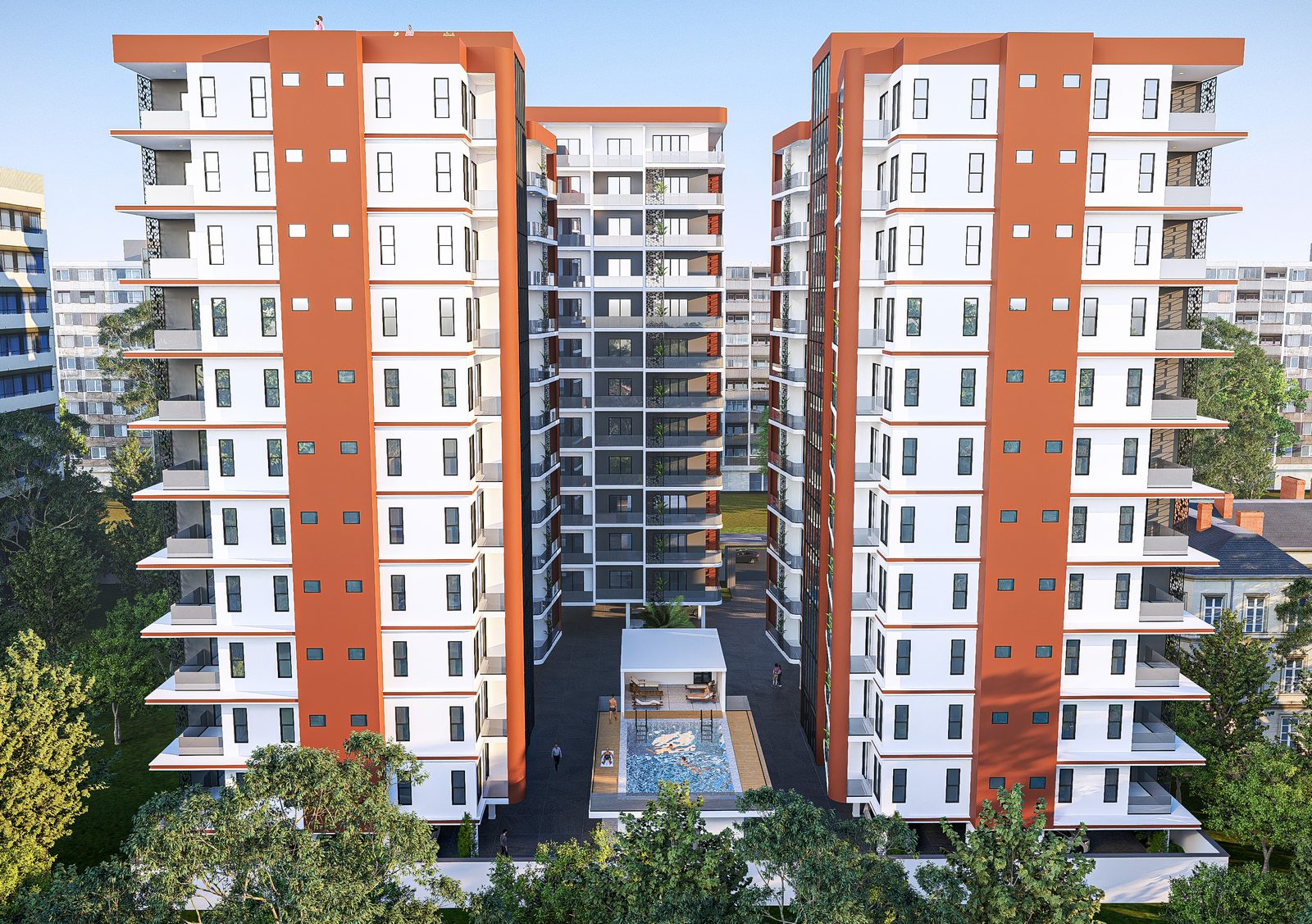 Building · Architecture · Three Towers